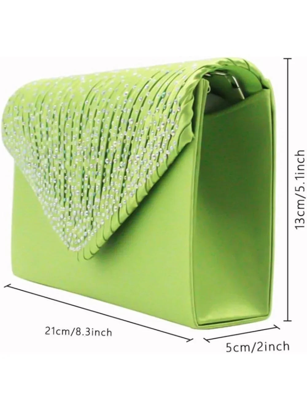 〽️ Women’s Lemon Green Clutch Purse Bridal Wedding Party Evening Shoulder Bag